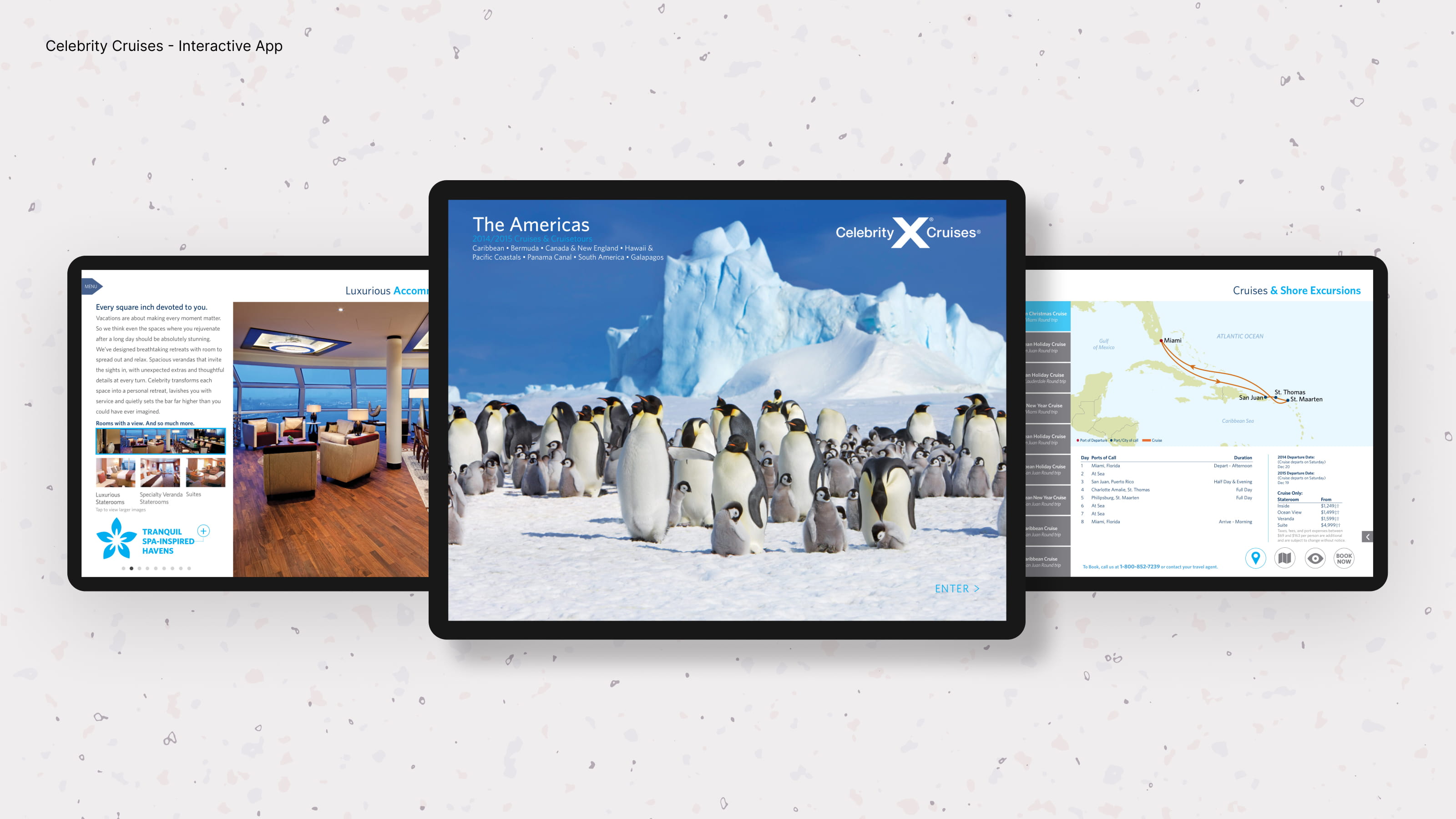 Digital design for Celebrity Cruises brand
