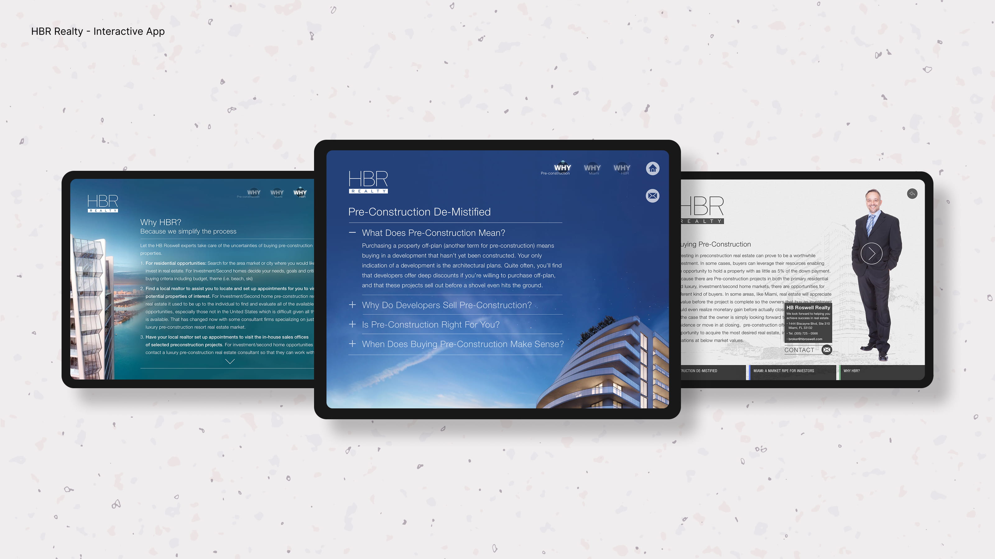 Additional HBR Realty application design for Wunderman Thompson