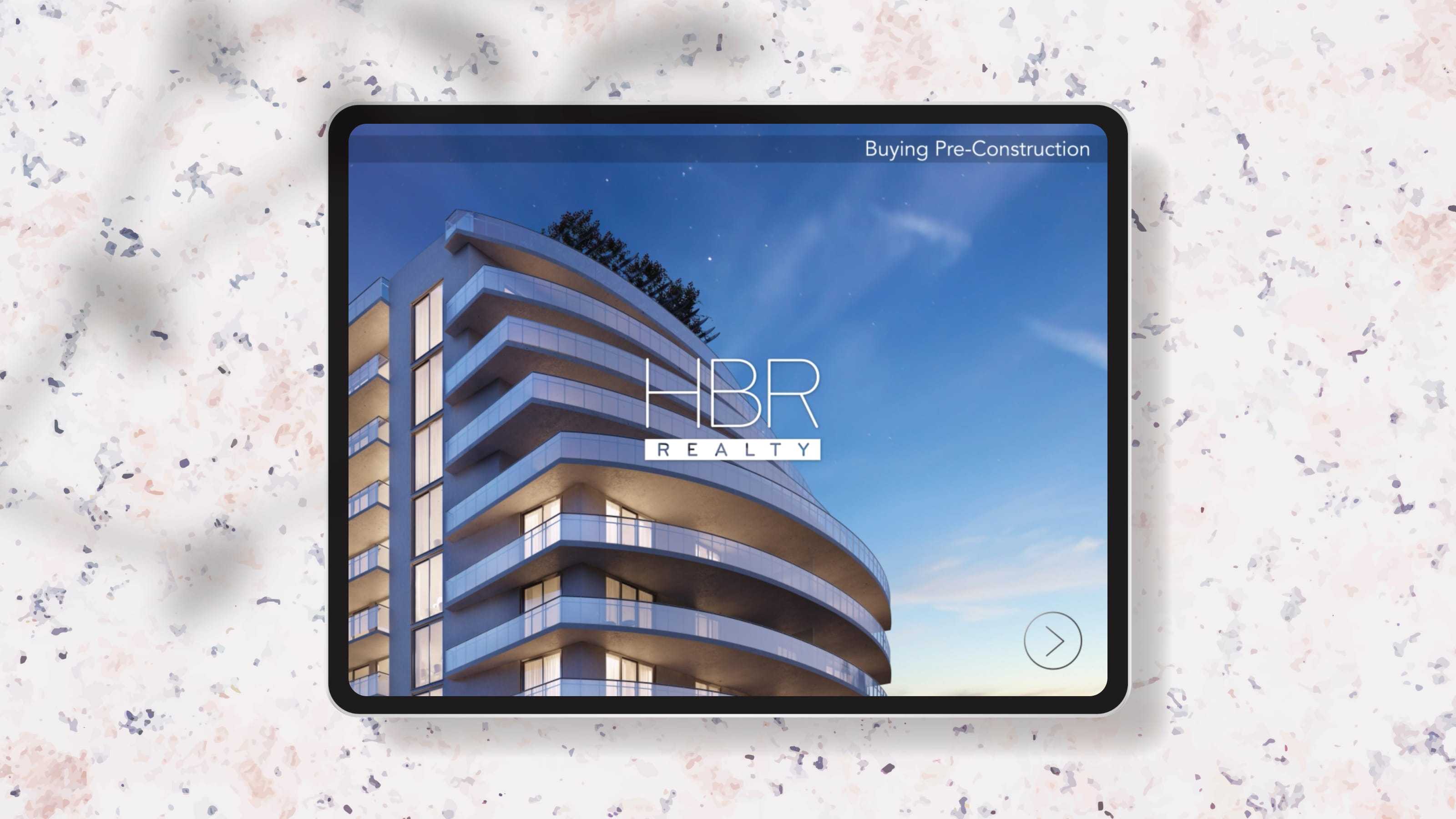 Mockup of HBR Realty application design at Wunderman Thompson