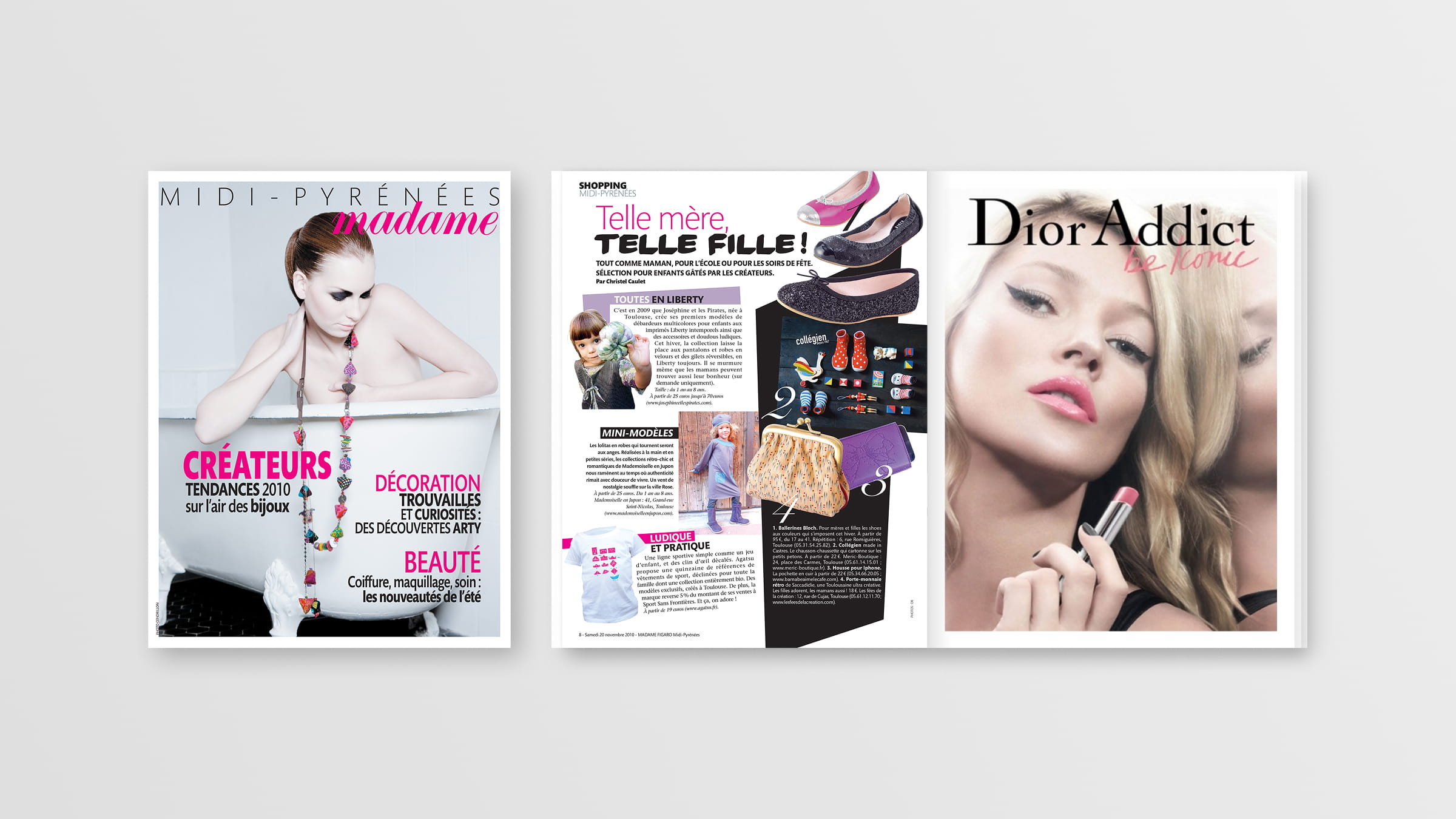 Additional Madame Figaro editorial design. Theme: Mother and Daughter Trends