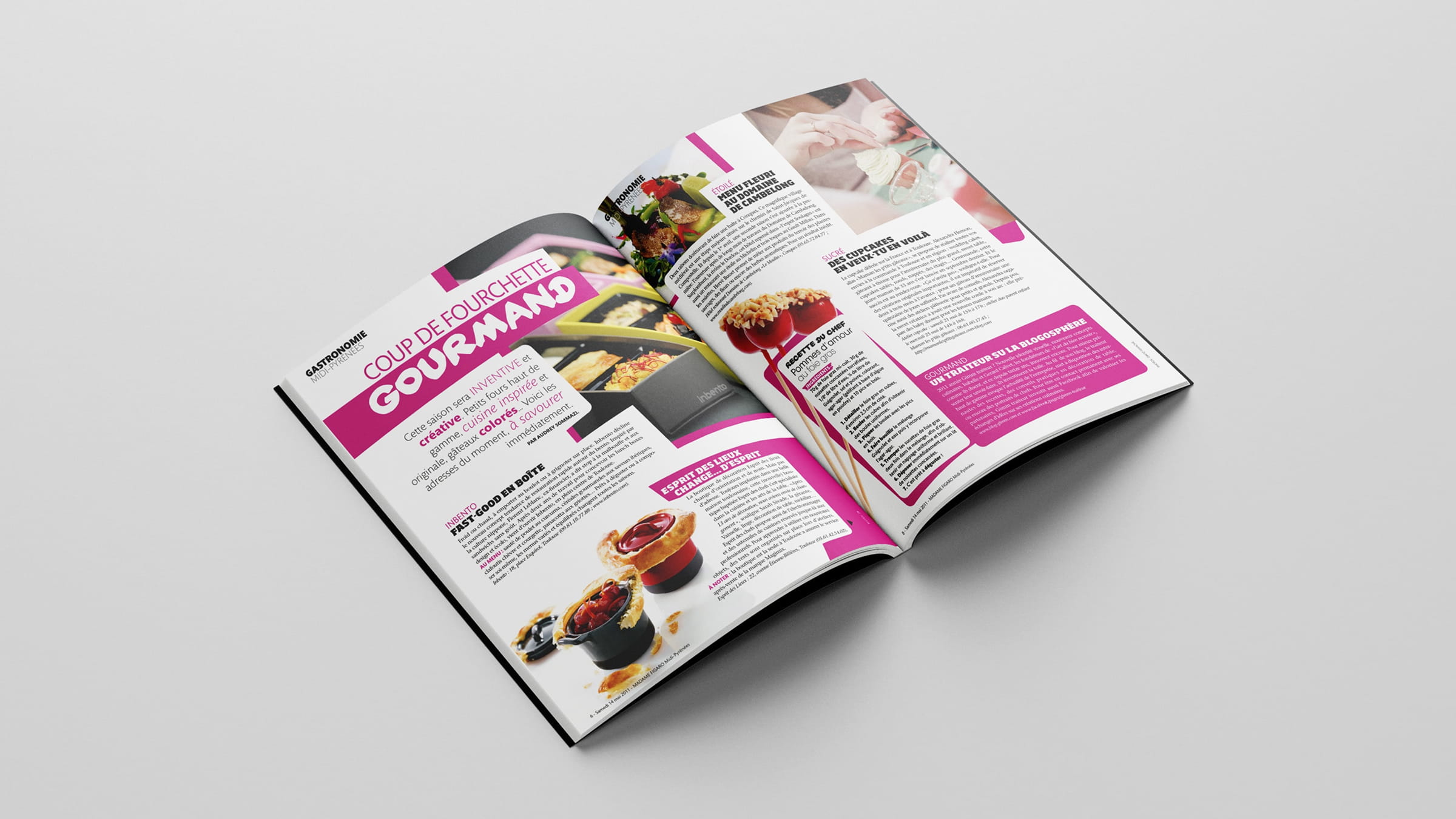 Editorial layout for Madame Figaro publication. Theme: Creative Gastronomy